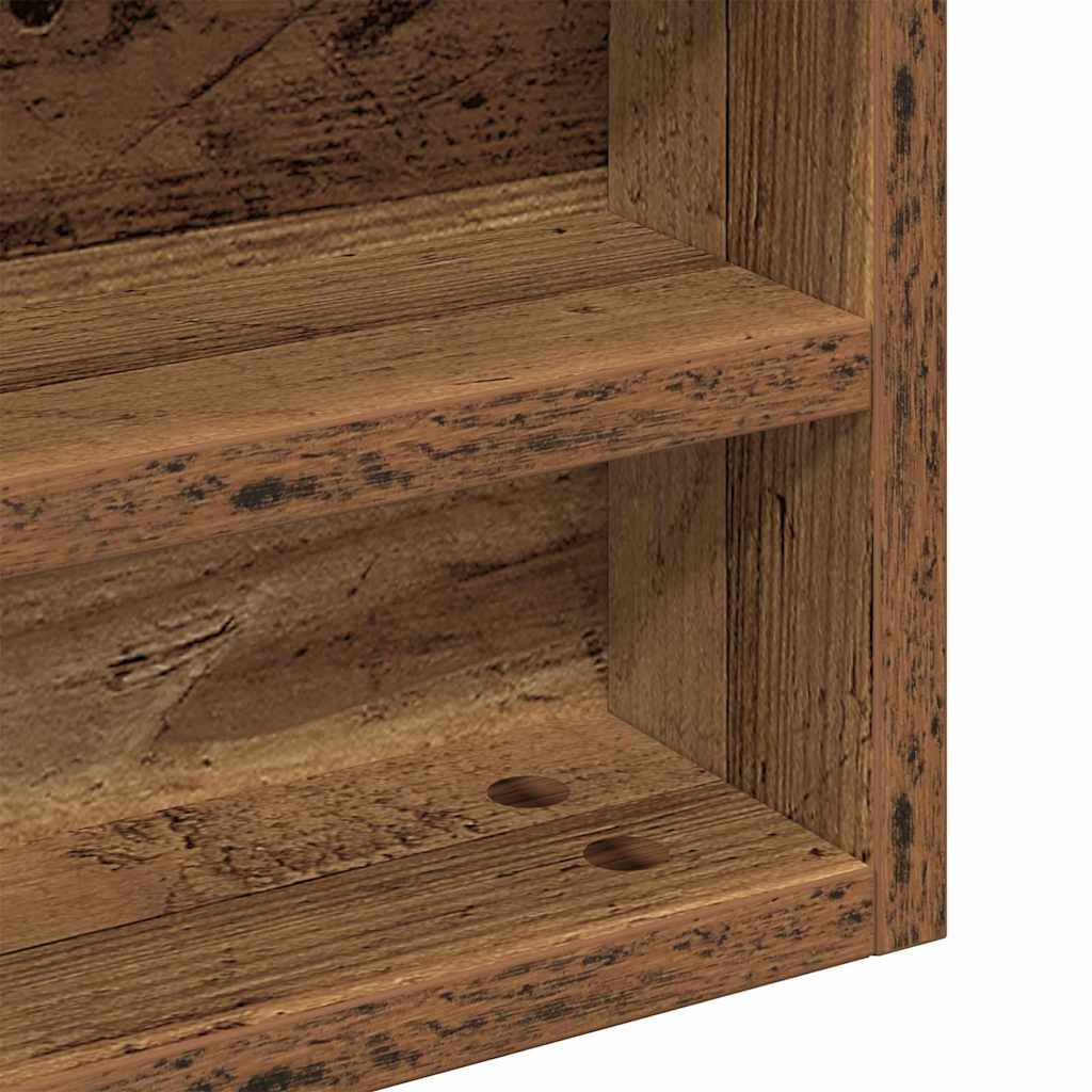 Vitrinenschrank Altholz 100 x 8.5 x 75 cm Holzwerkstoff