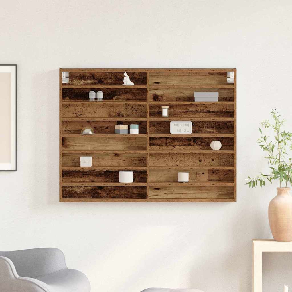 Vitrinenschrank Altholz 100 x 8.5 x 75 cm Holzwerkstoff