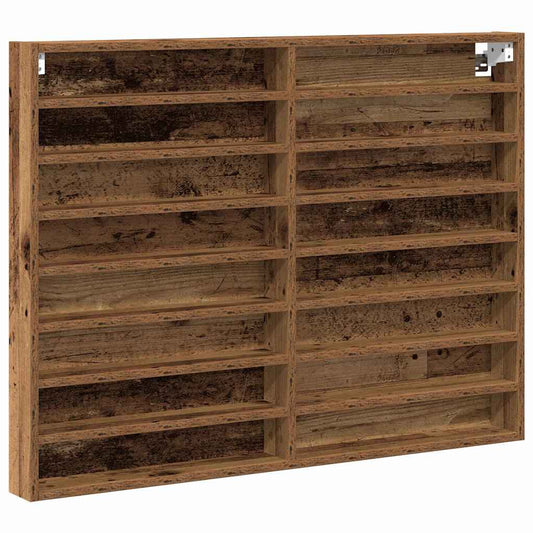Vitrinenschrank Altholz 100 x 8.5 x 75 cm Holzwerkstoff