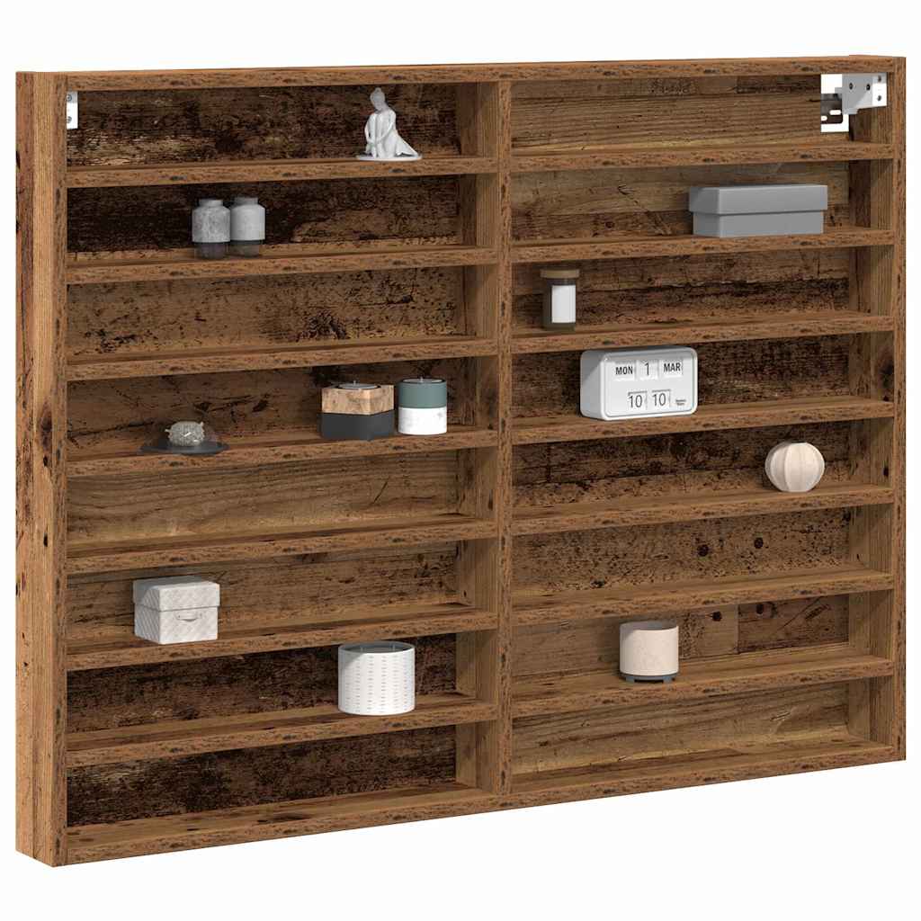 Vitrinenschrank Altholz 100 x 8.5 x 75 cm Holzwerkstoff