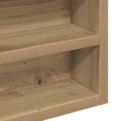 Vitrinenschrank mit Regal Eiche handwerklich 100 x 8.5 x 75 cm