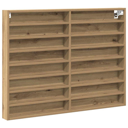 Vitrinenschrank mit Regal Eiche handwerklich 100 x 8.5 x 75 cm