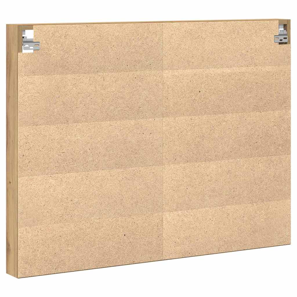 Vitrinenschrank mit Regal Eiche handwerklich 100 x 8.5 x 75 cm