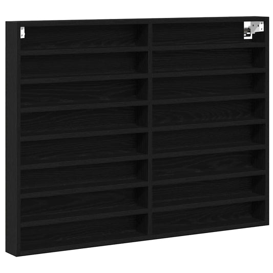 Vitrinenschrank Schwarze Eiche 100 x 8.5 x 75 cm Holzwerkstoff