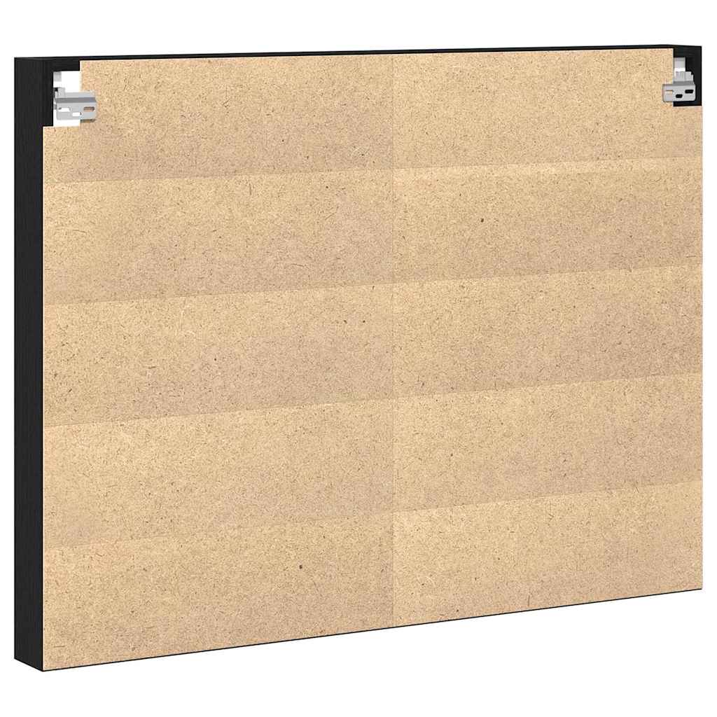 Vitrinenschrank Schwarze Eiche 100 x 8.5 x 75 cm Holzwerkstoff