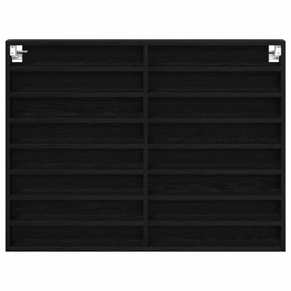 Vitrinenschrank Schwarze Eiche 100 x 8.5 x 75 cm Holzwerkstoff