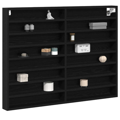 Vitrinenschrank Schwarze Eiche 100 x 8.5 x 75 cm Holzwerkstoff