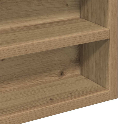 Vitrinenschrank mit Regal Eiche handwerklich 60 x 8.5 x 58 cm