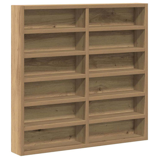 Vitrinenschrank mit Regal Eiche handwerklich 60 x 8.5 x 58 cm