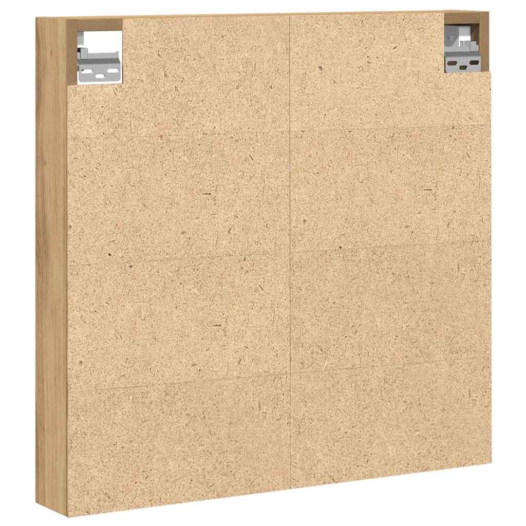 Vitrinenschrank mit Regal Eiche handwerklich 60 x 8.5 x 58 cm