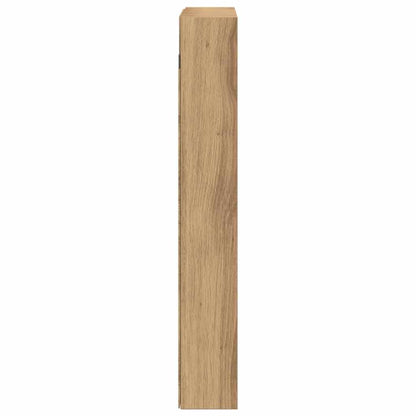 Vitrinenschrank mit Regal Eiche handwerklich 60 x 8.5 x 58 cm