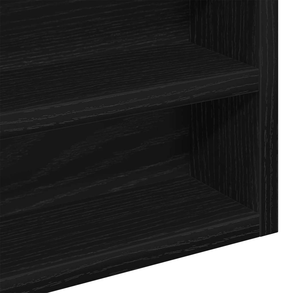 Vitrinenschrank Schwarze Eiche 60 x 8.5 x 58 cm Holzwerkstoff