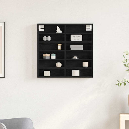 Vitrinenschrank Schwarze Eiche 60 x 8.5 x 58 cm Holzwerkstoff