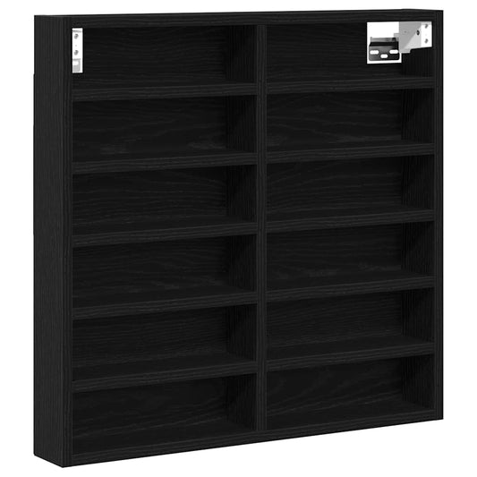 Vitrinenschrank Schwarze Eiche 60 x 8.5 x 58 cm Holzwerkstoff