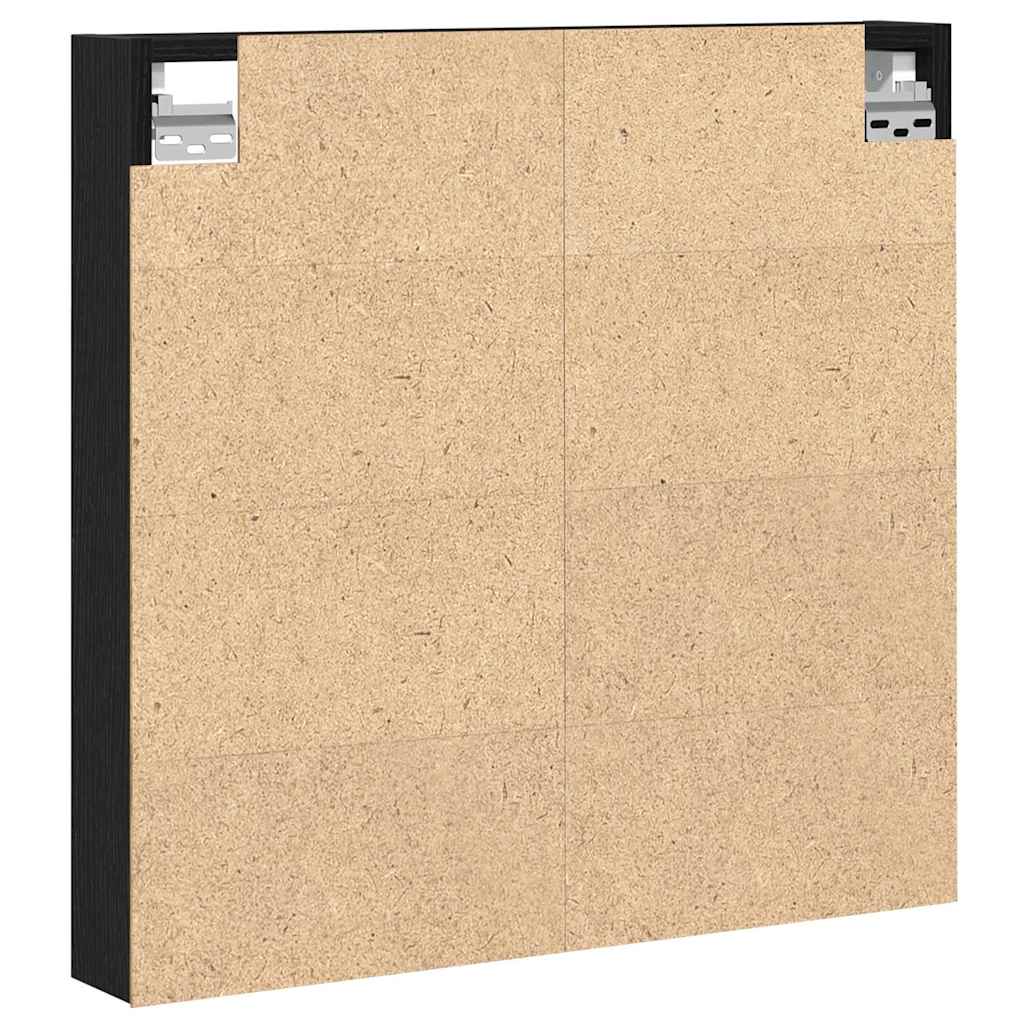 Vitrinenschrank Schwarze Eiche 60 x 8.5 x 58 cm Holzwerkstoff