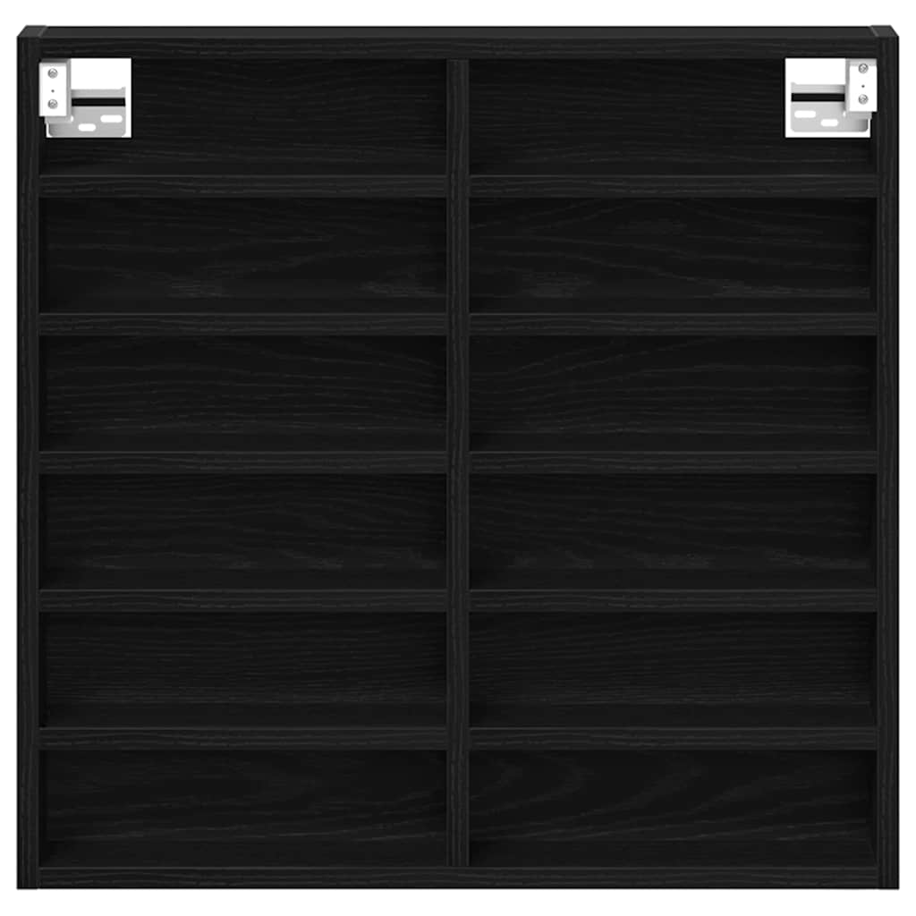 Vitrinenschrank Schwarze Eiche 60 x 8.5 x 58 cm Holzwerkstoff