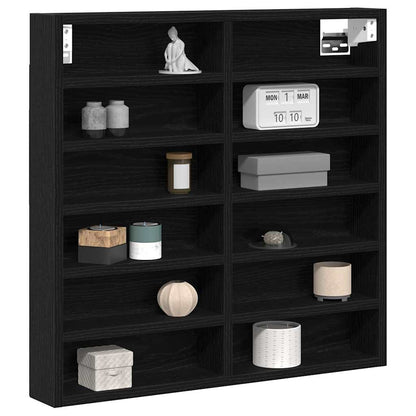 Vitrinenschrank Schwarze Eiche 60 x 8.5 x 58 cm Holzwerkstoff