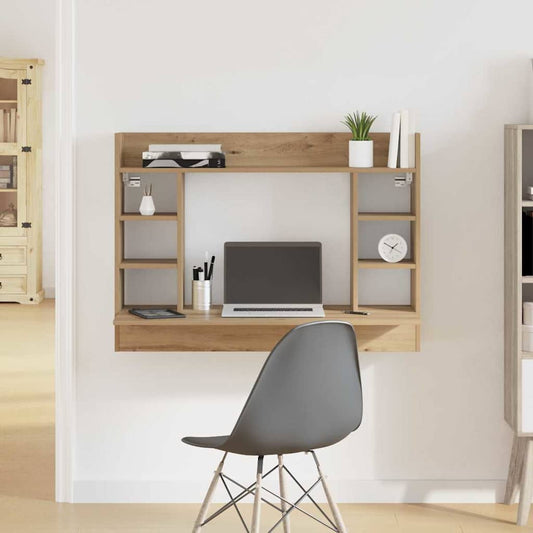 Wandtisch Eiche handwerklich 105 x 48 x 75 cm Holzwerkstoff