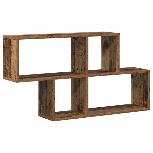 Wandregal mit Regal Altholz 100 x 20 x 53 cm Holzwerkstoff