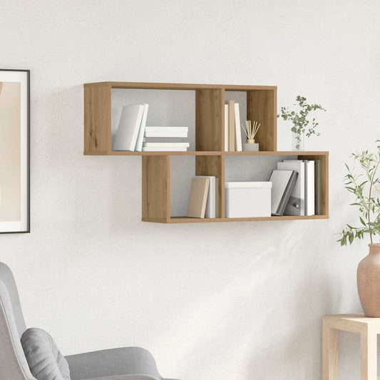 Wandregal Eiche handwerklich 100 x 20 x 53 cm Holzwerkstoff