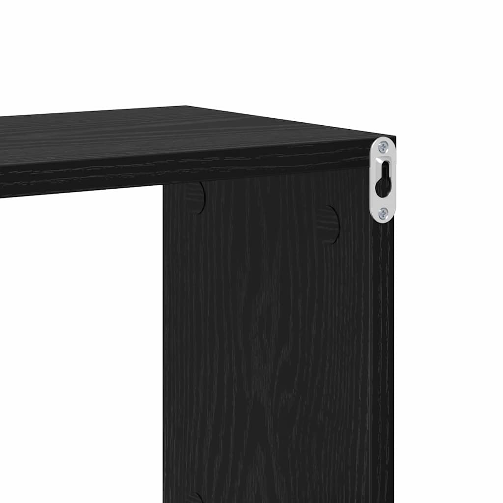 Wandregal mit Regal Wandmontiert Sonstiges Schwarz Holz