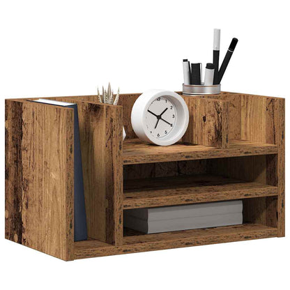 Schreibtisch Organizer Eiche handwerklich 44.5 x 24 x 25 cm