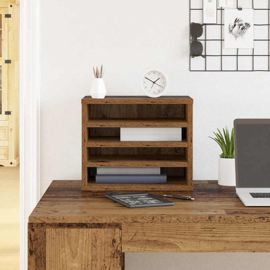 Schreibtisch Organizer Altholz 36 x 26 x 29.5 cm Holzwerkstoff