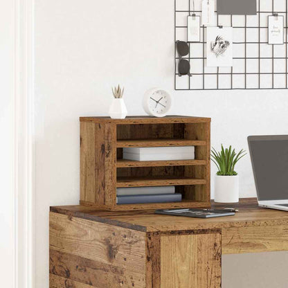 Schreibtisch Organizer Altholz 36 x 26 x 29.5 cm Holzwerkstoff
