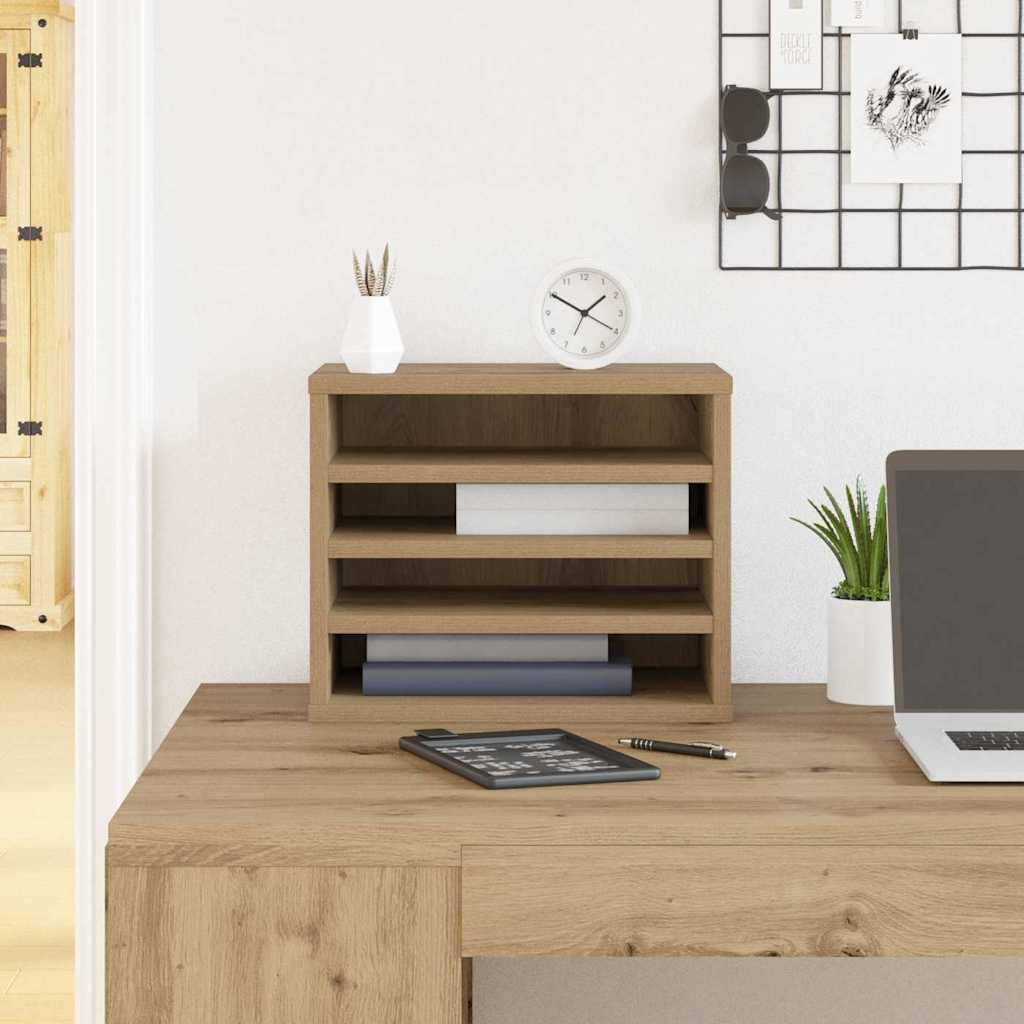 Schreibtisch Organizer Eiche handwerklich 36 x 26 x 29.5 cm
