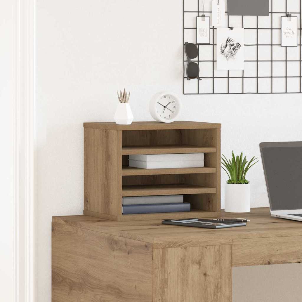 Schreibtisch Organizer Eiche handwerklich 36 x 26 x 29.5 cm