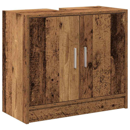 Badezimmerschrank mit Tür Altholz 63 x 29 x 55 cm Holzwerkstoff