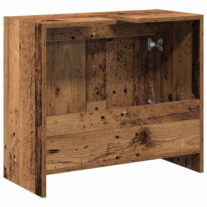Badezimmerschrank mit Tür Altholz 63 x 29 x 55 cm Holzwerkstoff