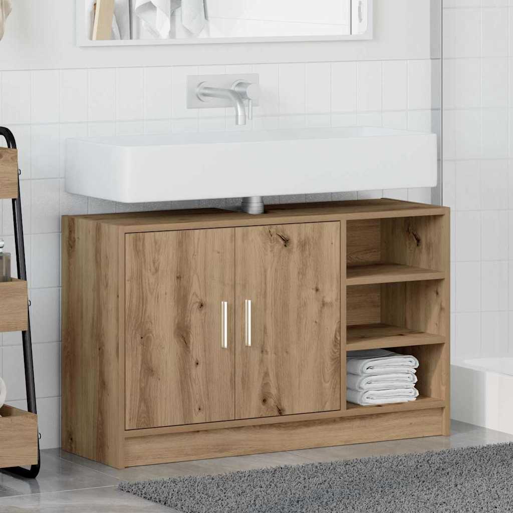 Badezimmerschrank Artisan-Eiche 90 x 29 x 55 cm Holzwerkstoff