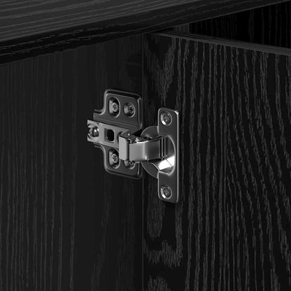 Badezimmerschrank mit Tür Schwarz Eichen-Optik 90 x 29 x 55 cm