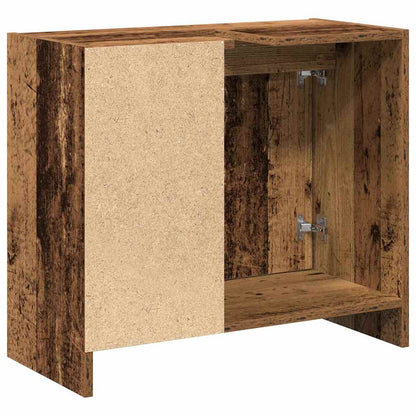 Badezimmerschrank mit Tür Altholz 63 x 29 x 55 cm Holzwerkstoff