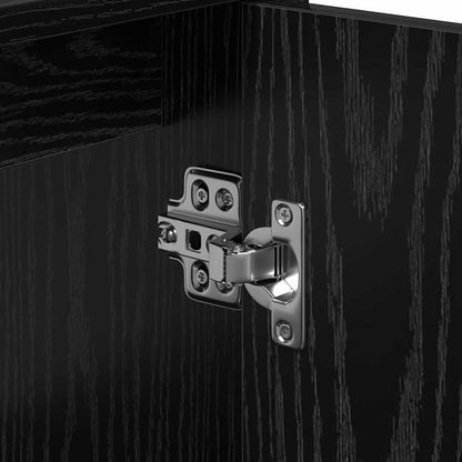 Badezimmerschrank mit Tür Schwarz Eichen-Optik 63 x 29 x 55 cm