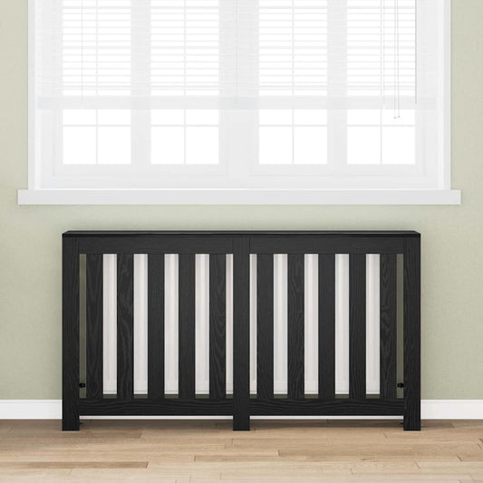 Heizkörperabdeckung Schwarz Eichen-Optik 149 x 20 x 82 cm