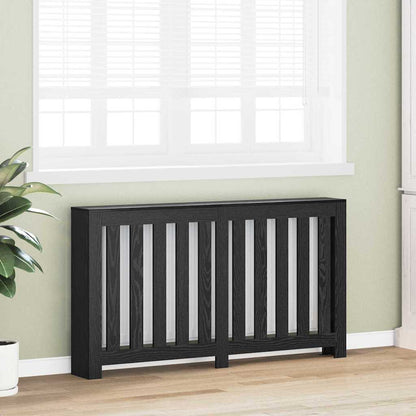 Heizkörperabdeckung Schwarz Eichen-Optik 149 x 20 x 82 cm