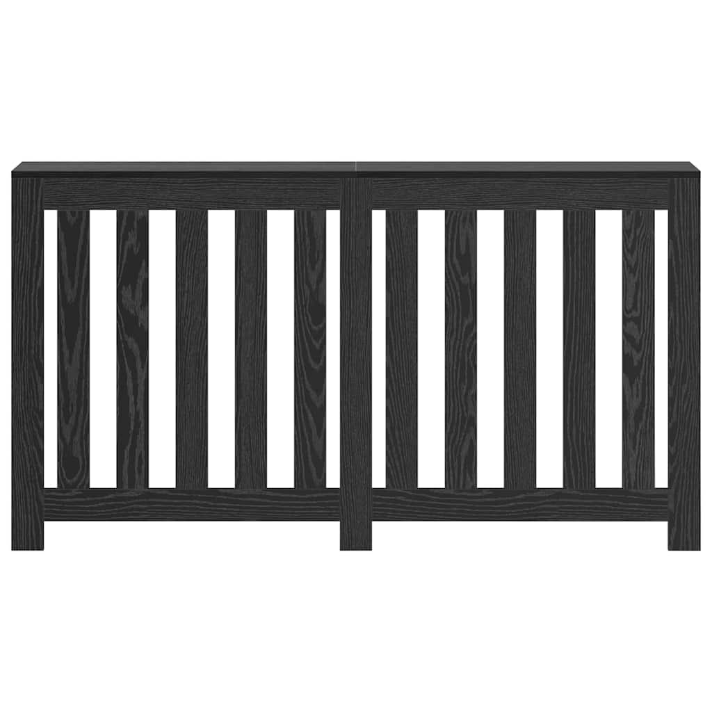 Heizkörperabdeckung Schwarz Eichen-Optik 149 x 20 x 82 cm