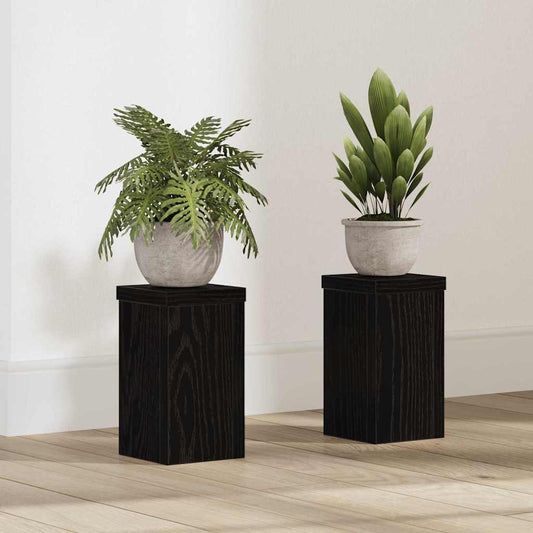 Pflanzenständer 2 pcs Schwarze Eiche 10 x 10 x 18 cm