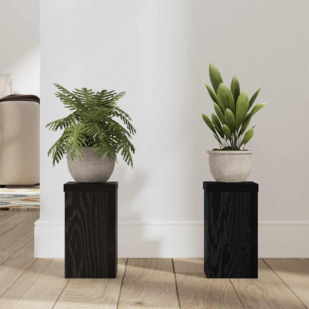 Pflanzenständer 2 pcs Schwarze Eiche 10 x 10 x 18 cm