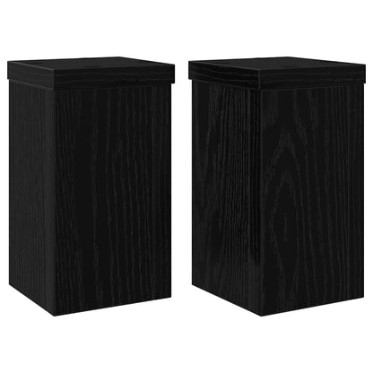 Pflanzenständer 2 pcs Schwarze Eiche 10 x 10 x 18 cm