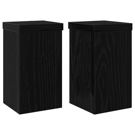 Pflanzenständer 2 pcs Schwarze Eiche 10 x 10 x 18 cm