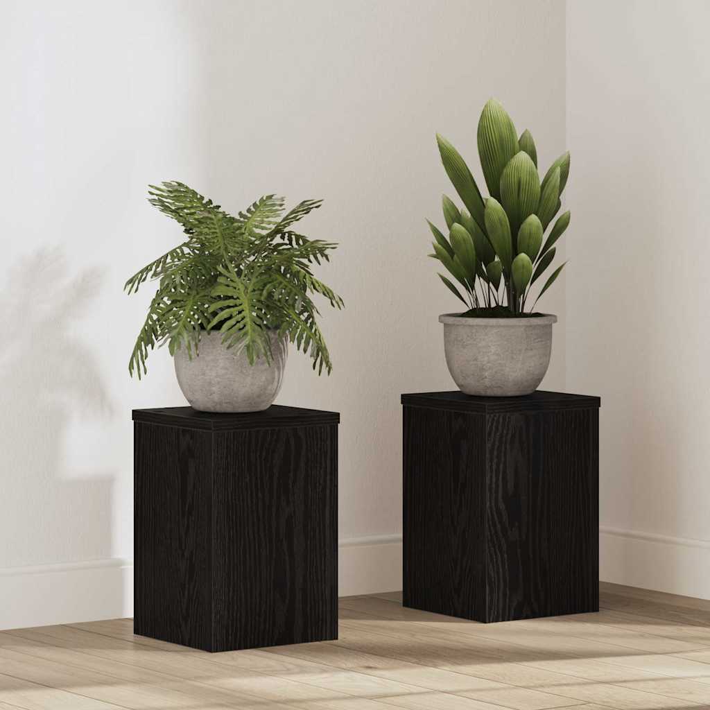 Pflanzenständer 2 pcs Schwarze Eiche 20 x 20 x 30 cm