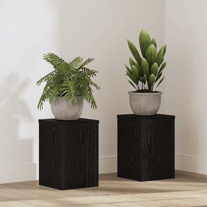 Pflanzenständer 2 pcs Schwarze Eiche 20 x 20 x 30 cm