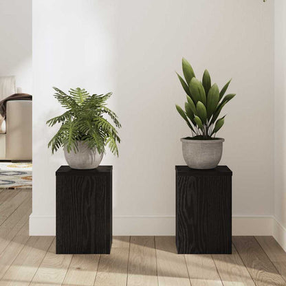 Pflanzenständer 2 pcs Schwarze Eiche 20 x 20 x 30 cm