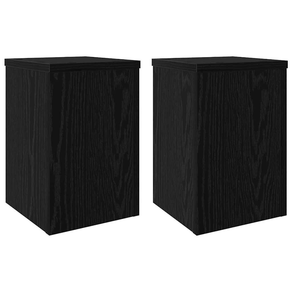 Pflanzenständer 2 pcs Schwarze Eiche 20 x 20 x 30 cm
