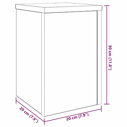 Pflanzenständer 2 pcs Schwarze Eiche 20 x 20 x 30 cm