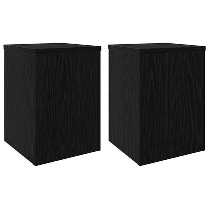 Pflanzenständer 2 pcs Schwarze Eiche 25 x 25 x 35 cm