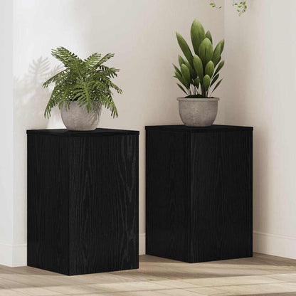 Pflanzenständer 2 pcs Schwarze Eiche 30 x 30 x 50 cm